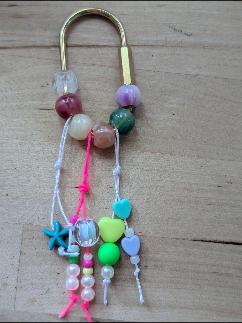 Multicolor Beaded Charm Keyring - Women Accessories Key & Card Holder